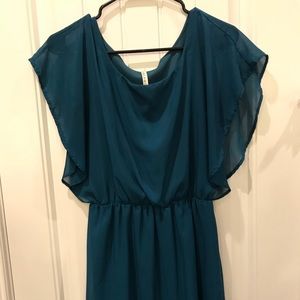 Peacock blue dress